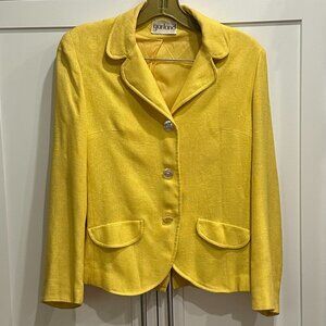 Garland Womens Yellow Blazer